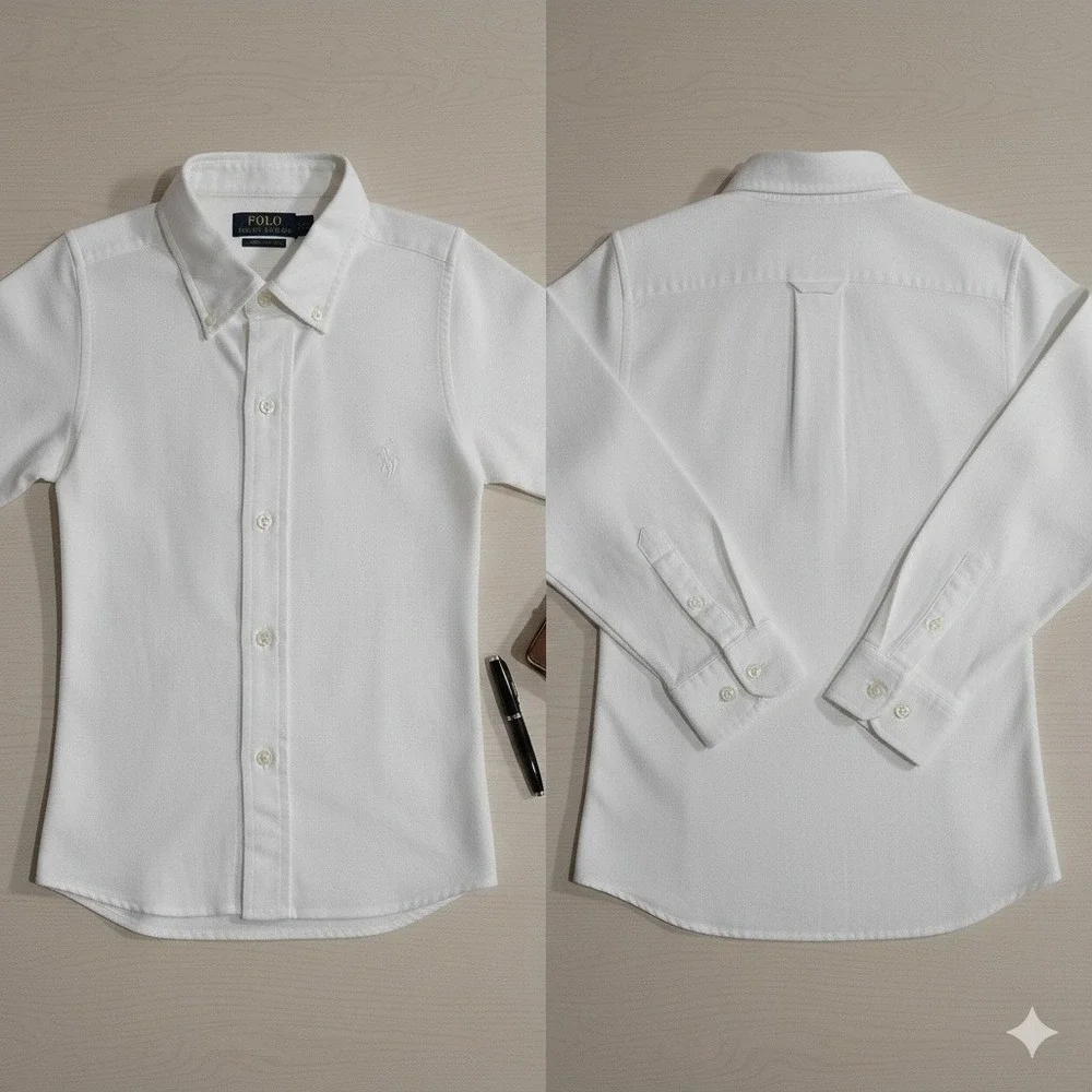 Polo‎ Ralph Lauren Men's Knit Oxford Shirt White Long Sleeve Size XXL NWT